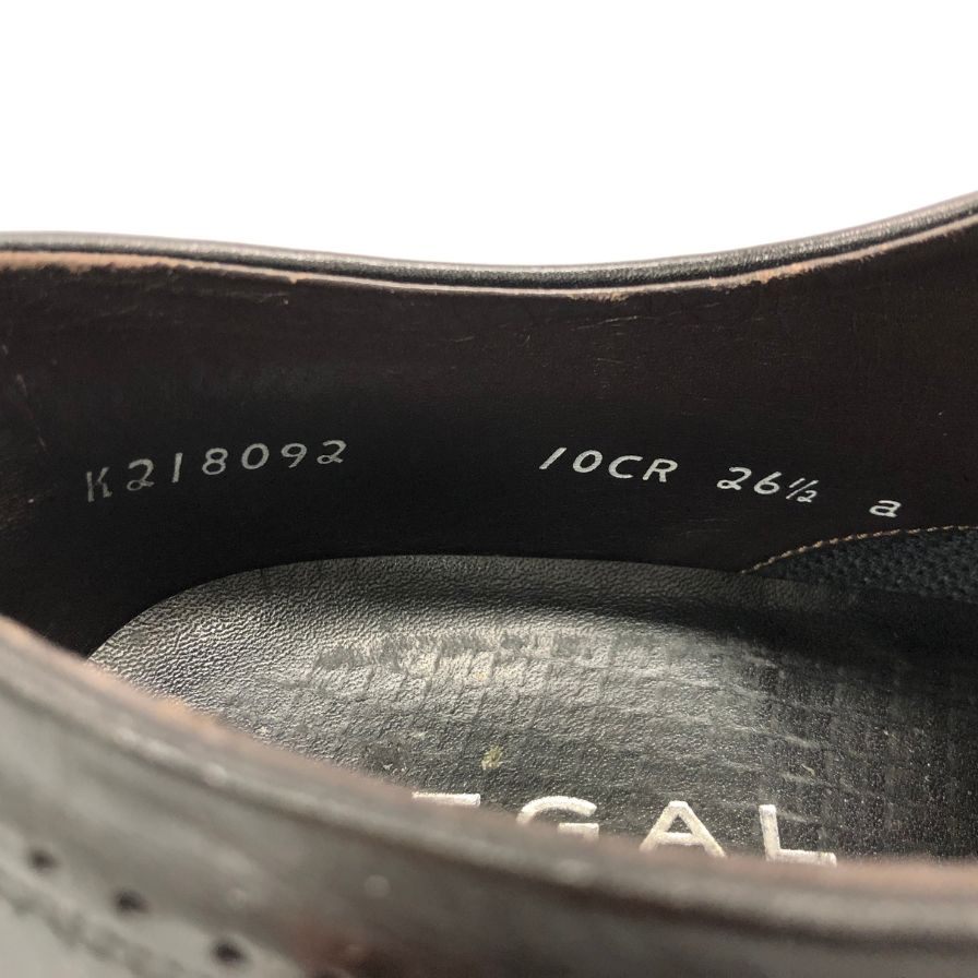 リーガル レザーシューズ 外羽根 K218092 メンズ サイズ26.5 ブラック REGAL 約26.5cm【AFC33】