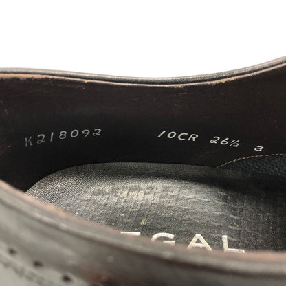 リーガル レザーシューズ 外羽根 K218092 メンズ サイズ26.5 ブラック REGAL 約26.5cm【AFC33】