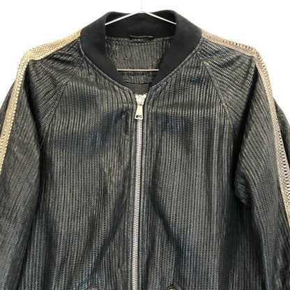 美品◆ジョルジオ ブラット ジャケット ラムレザー メッシュ メンズ サイズ46 ブラック GIORGIOBRATO 【AFF22】