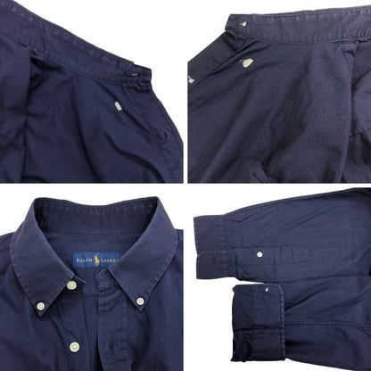 美品◆ラルフ ローレン BDシャツ 710572857002 ネイビー サイズL メンズ  Ralph Lauren 【AFB6】
