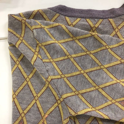 美品◆ミッソーニ カーディガン 総柄 グレー メンズ サイズ52 MISSONI 【AFB12】