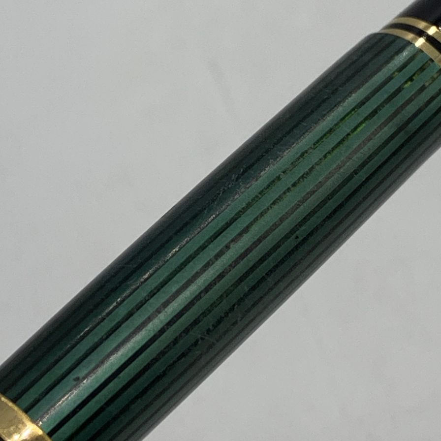 ペリカン 万年筆 スーベレーン 緑縞 ストライプ ペン先18C-750 F字 PELIKAN Souveran【AFI8】