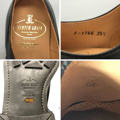 スコッチグレイン レザーシューズ ストレートチップ シャインオアレイン F1766 SGソール メンズ サイズ 25.5cmEEE ブラック SCOTCH GRAIN 約25.5cm【AFD9】