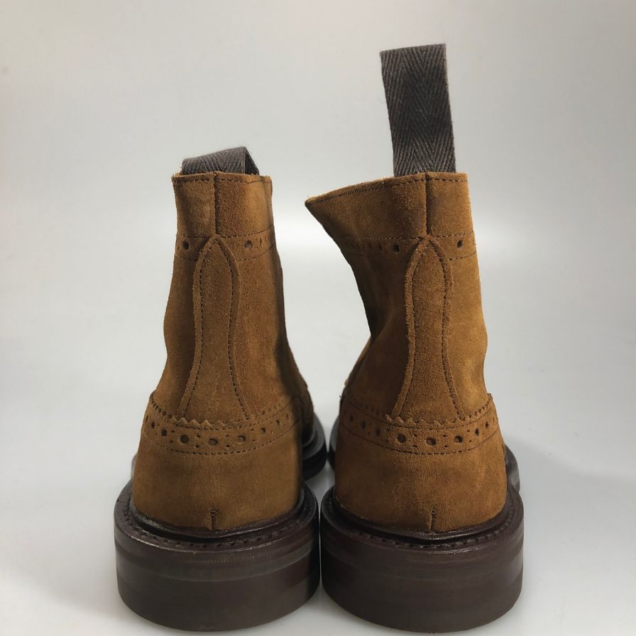 トリッカーズ M2508 ウィングチップ スウェード カントリーブーツ メンズ サイズ 7.5 ブラウン Tricker’ｓ ブーツ 約26.5cm【LA】【中古】