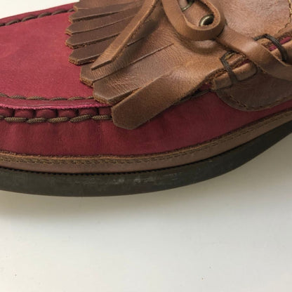 バーバリーズ シューズ デッキシューズ スリッポン レザー×ヌバック インソールノバ柄 メンズ サイズ27cmEEE ブラウン Burberrys 約27.0cm【AFD1】