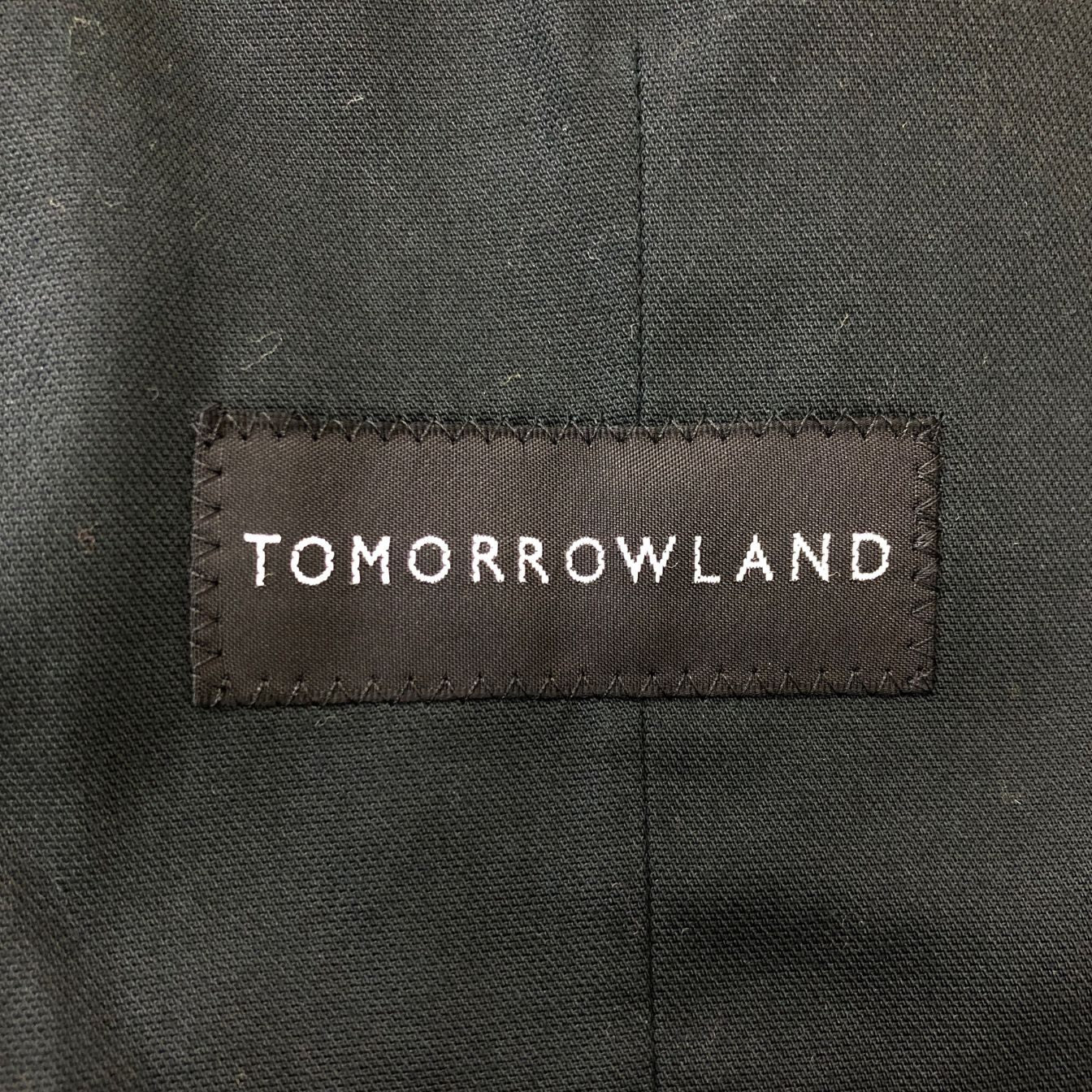 美品◆トゥモローランド SSコットンテーラードジャケット ブラック サイズ 48 TOMORROWLAND 【AFB23】