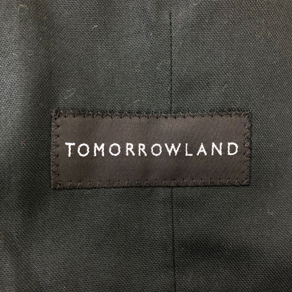 美品◆トゥモローランド SSコットンテーラードジャケット ブラック サイズ 48 TOMORROWLAND 【AFB23】