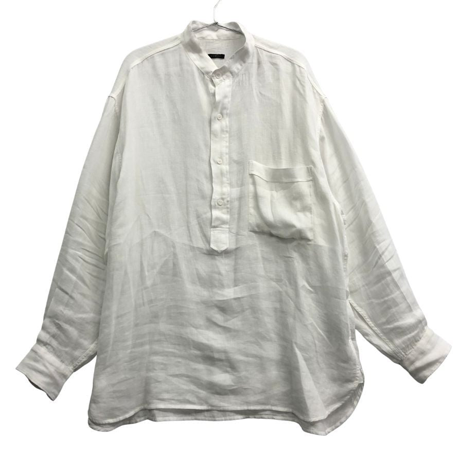 極美品◆コモリ 26SS リネンWクロス プルオーバーシャツ ホワイト メンズ サイズ2 D01-02009 COMOLI 【AFB13】