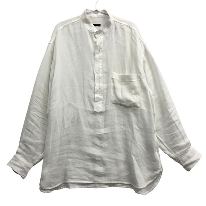 極美品◆コモリ 26SS リネンWクロス プルオーバーシャツ ホワイト メンズ サイズ2 D01-02009 COMOLI 【AFB13】