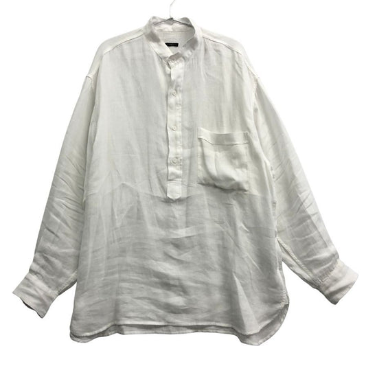 極美品◆コモリ 26SS リネンWクロス プルオーバーシャツ ホワイト メンズ サイズ2 D01-02009 COMOLI 【AFB13】