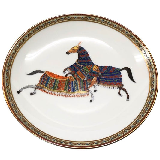 エルメス プレート シュヴァルドリアン ホース ホワイト 約17㎝ HERMES【AFI28】【中古】