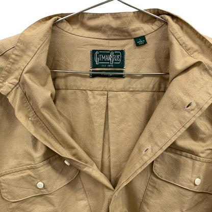 ギットマン ヴィンテージ バンドカラーシャツ アメリカ製 コットン メンズ ベージュ サイズL GITMAN VINTAGE【LA】