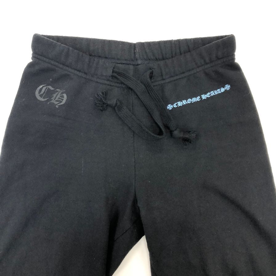 クロムハーツ スウェットパンツ サイドロゴ スクロールラベル ブラック サイズS CHROME HEARTS 【AFB7】