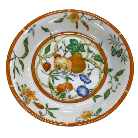 エルメス シエスタ ディーププレート 花柄 総柄 約19.5㎝ HERMES【AFI28】【中古】