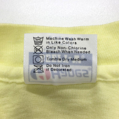 極美品◆ヘインズ Tシャツ クルーネック コットン メンズ イエロー サイズL HANES 【AFB47】