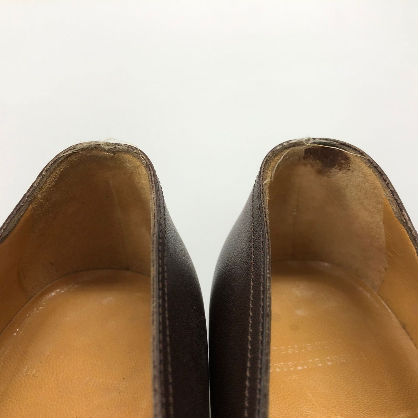 エルメス ローファー Ｈ刺繍 レディース サイズ38 ブラウン HERMES 約24.5cm【AFC41】