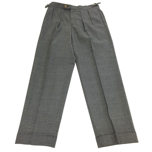 ベルナールザンス ×ビームス ウール混合 スラックス パンツ メンズサイズ US28  グレー BERNARD ZINS × BEAMS 【AFB30】
