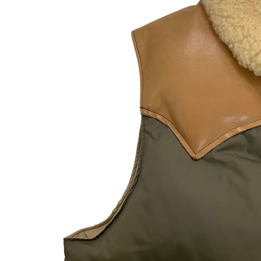 美品◆ロッキーマウンテン フェザーベッド ダウンベスト CHRISTY VEST カーキ メンズ サイズ36 Rocky Mountain FeatherBed 【AFF20】