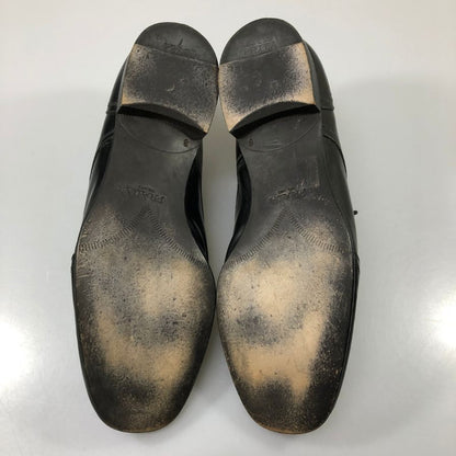 プラダ レザーシューズ ウイングチップ ガラスレザー 2EA 051 メンズ ブラック サイズ8 PRADA 約26.5cm【AFC50】