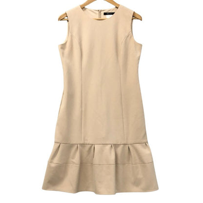 美品◆ルネ ワンピース ノースリーブ リフティングヘム ポリエステル 5716060 ベージュ レディース サイズ38 Rene 【AFB5】