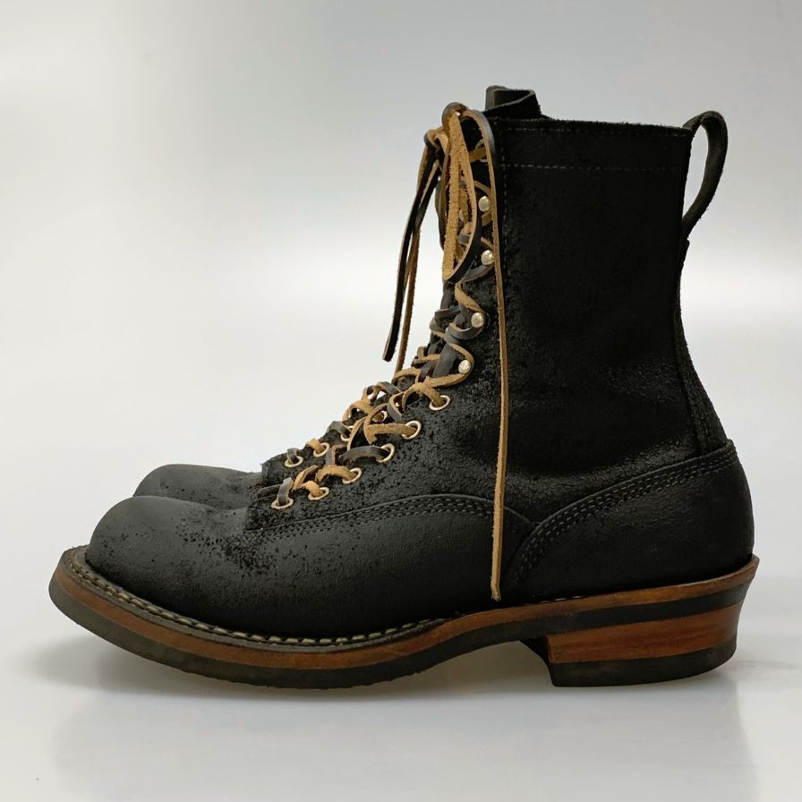 【WHITE’S BOOTS】 ホワイツ ブーツ スモークジャンパー 黒スエード ホワイツブーツ ワークブーツ スモークジャンパー スエード 375