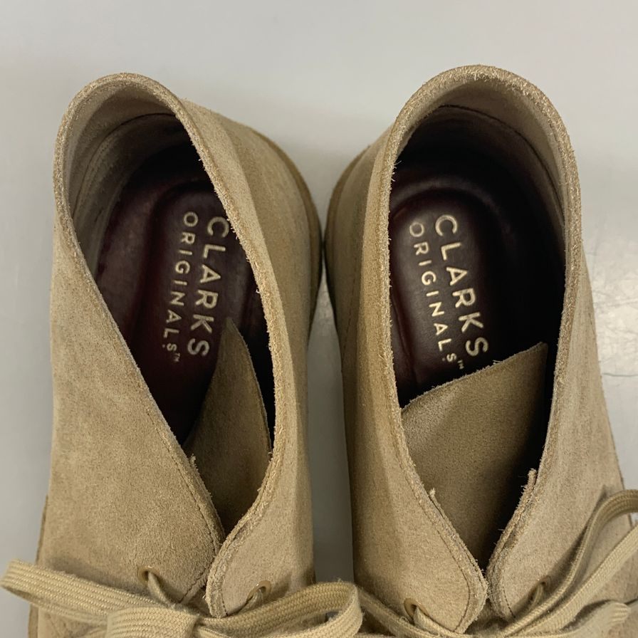 クラークス レザーシューズ デザートロック チャッカブーツ スエード グレー サイズUK9 Clarks 約27.0cm【AFD8】