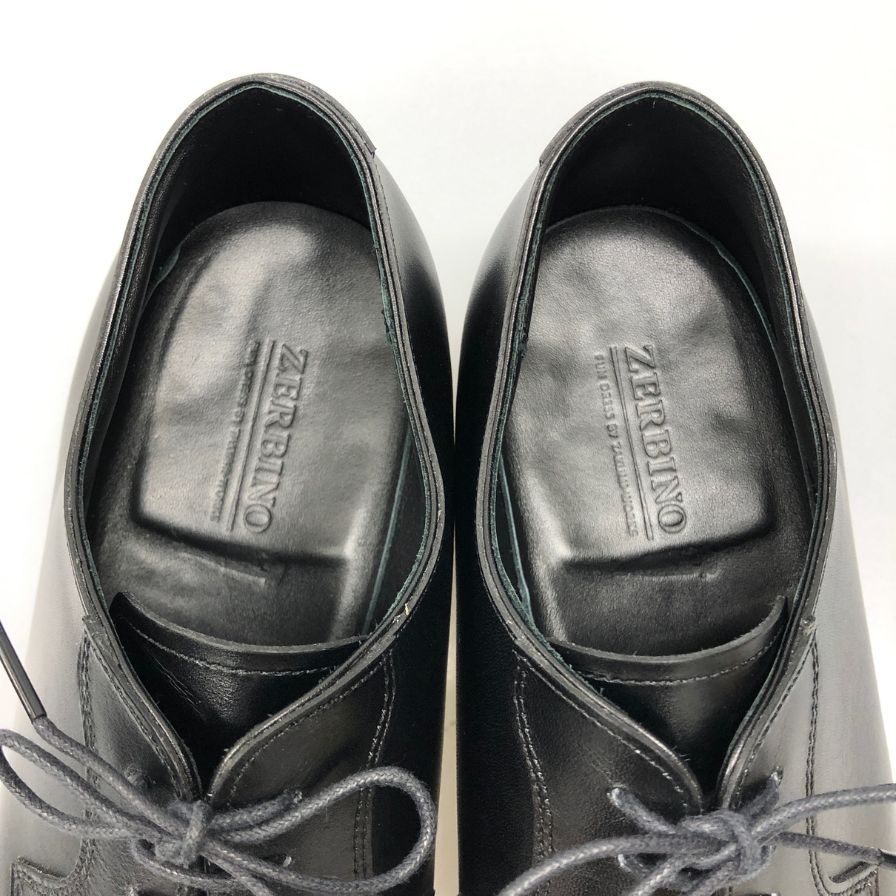 宮城興業 レザーシューズ ストレートチップ 外羽根 ZERBINOパターンオーダー SQ006 メンズ サイズ25cm2E ブラック MIYAGIKOGYO 約25.0cm【AFD5】