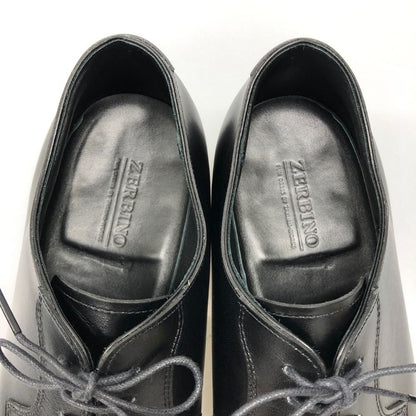 宮城興業 レザーシューズ ストレートチップ 外羽根 ZERBINOパターンオーダー SQ006 メンズ サイズ25cm2E ブラック MIYAGIKOGYO 約25.0cm【AFD5】