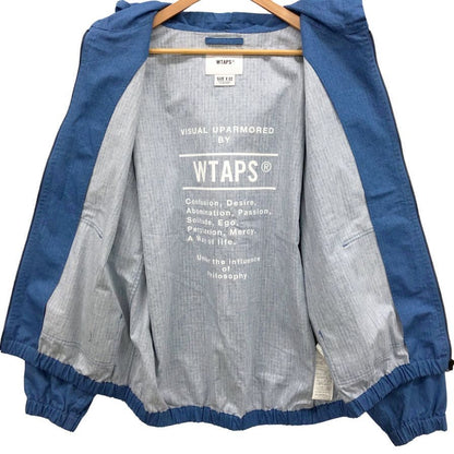 極美品◆ダブルタップス 23SS PAB JACKET RIPSTOP フーデッドジャケット ブルー メンズ サイズ2 WTAPS 【AFB22】