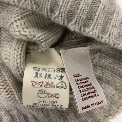 美品◆エルメネジルドゼニア ニットセーター カシミヤ100% グラデーション Vネック ホワイト系 サイズ48 メンズ Ermenegildo Zegna 【AFB41】
