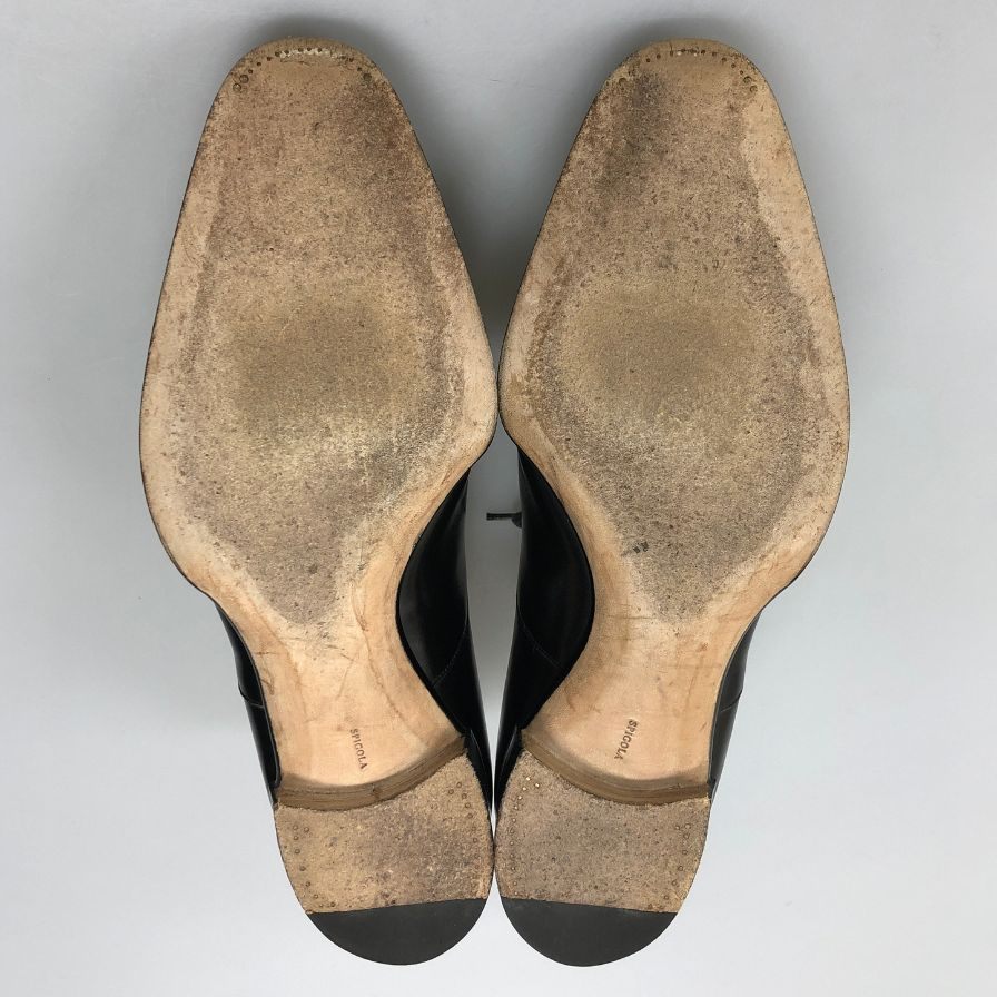 スピーゴラ レースアップシューズ パンチドキャップトゥ ブラック メンズ SPIGOLA ビジネスシューズ【LA】【中古】