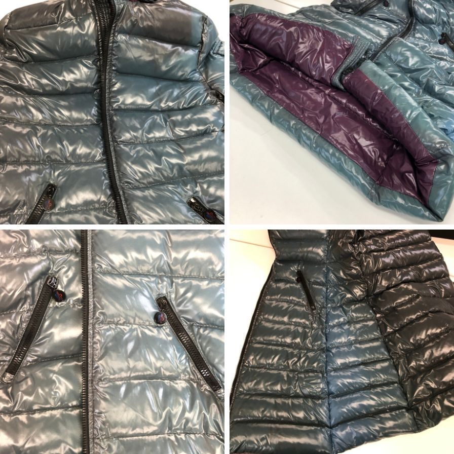 中古■モンクレール ダウンジャケット モカ ブルー系  サイズ2 レディース MONCLER MOKA GIUBBOTTO 【AFA21】