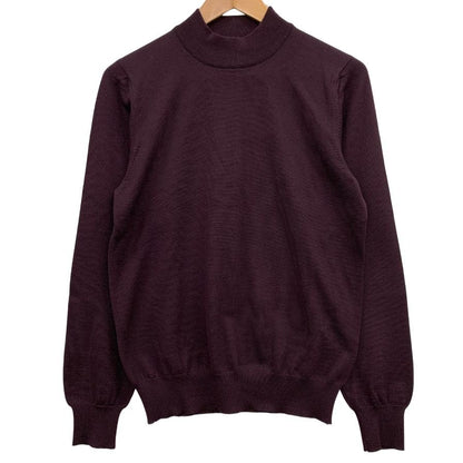 美品◆グランサッソ セーター モックネック ウール ニット メンズ サイズ44 パープル  GRAN SASSO 【AFB35】