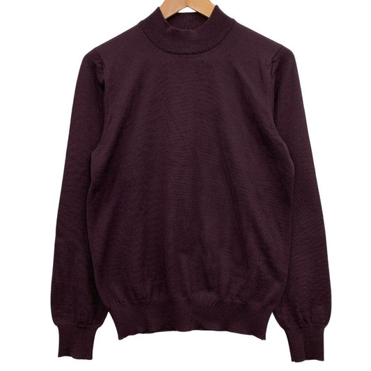 美品◆グランサッソ セーター モックネック ウール ニット メンズ サイズ44 パープル  GRAN SASSO 【AFB35】