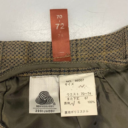 ノーブランド ウールパンツ チェック柄 サイズ72 レディース 【AFB22】