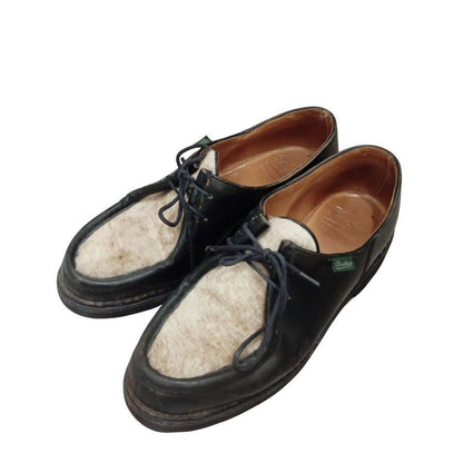 パラブーツ レザーシューズ ミカエル チロリアンシューズ ポニー ブラック メンズ サイズ42 PARABOOT ビジネスシューズ 約26.5cm【LA】【中古】