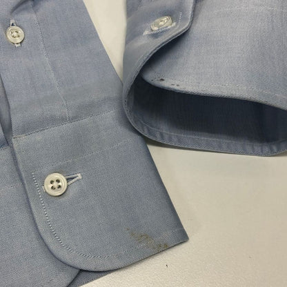 新品同様◆エルメネジルドゼニア 長袖ドレスシャツ ブルー サイズ39/15.5 メンズ Ermenegildo Zegna 【AFB33】