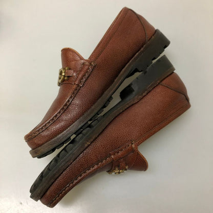 フェラガモ ビットローファー グレインレザー ガンチーニ金具 メンズ サイズ6EE ブラウン Ferragamo 約24.5cm【AFC47】
