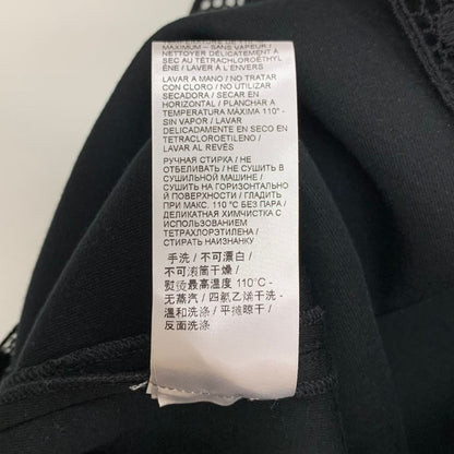 極美品◆エルマノ シェルビーノ 半袖レースしらいトップス イタリア製 レディース サイズ44 ブラック ERMANNO SCERVINO 【AFB12】