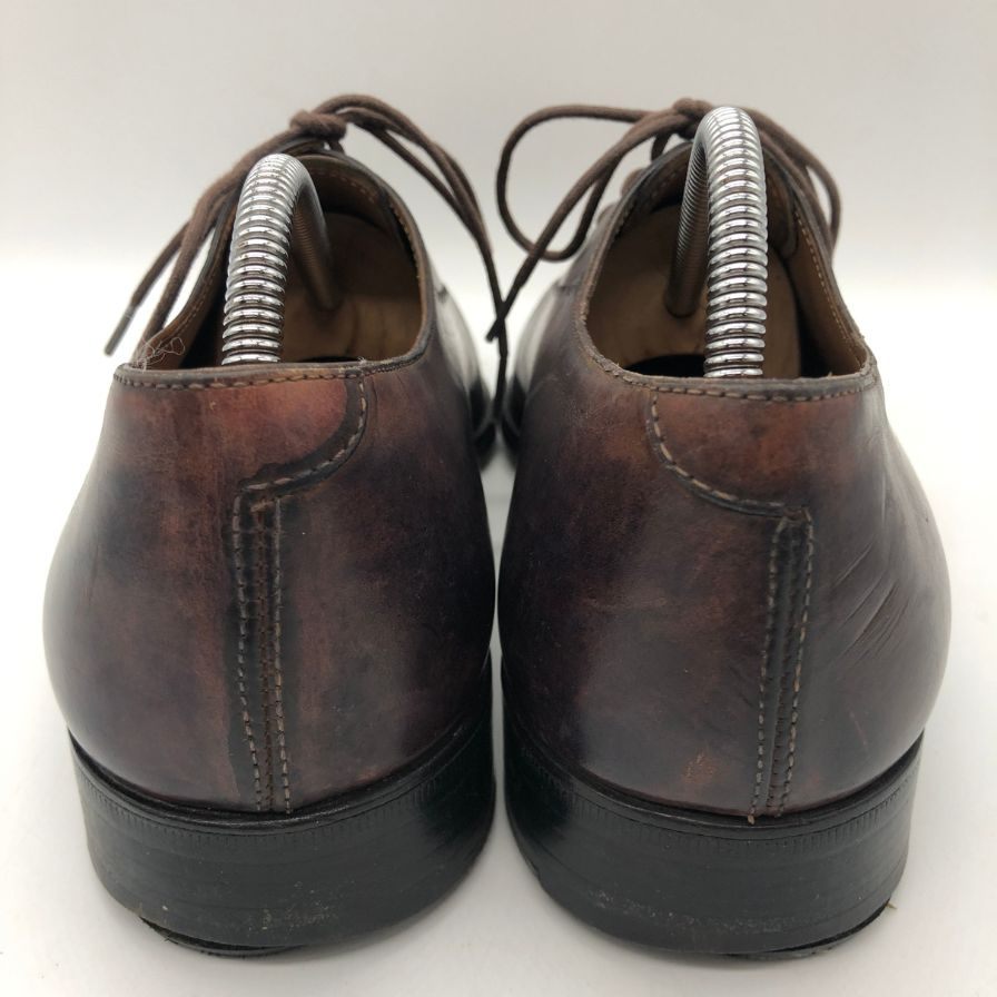 ベルルッティ ホールカット レザー メダリオン パティーヌ メンズ ブラウン サイズUK6.5 Berluti 約25.5cm【PTM4】