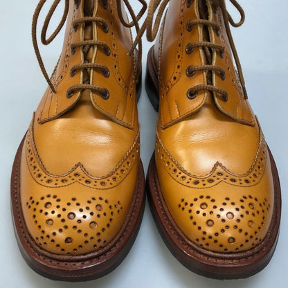 トリッカーズ カントリーブーツ モールトン M2508 ベージュ UK9 メンズ Tricker’s ブーツ 約27.5cm【LA】【中古】