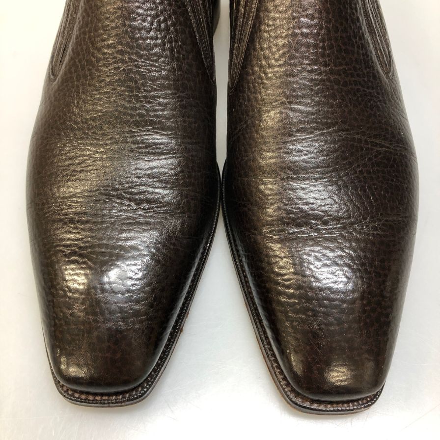 ガジアーノ&ガーリング レザーシューズ サイドエラスティック メンズ ブラウン サイズ8.5 GAZIANO&GIRLING 約27.0cm【AFC30】