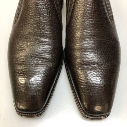 ガジアーノ&ガーリング レザーシューズ サイドエラスティック メンズ ブラウン サイズ8.5 GAZIANO&GIRLING 約27.0cm【AFC30】