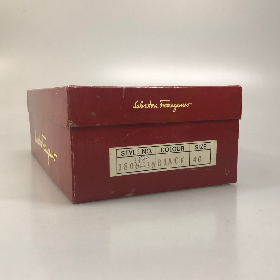 サルバトーレ フェラガモ  1806-360  ユーチップ ブラック メンズサイズ 40 Salvatore Ferragamo 約25.0cm【AFD2】