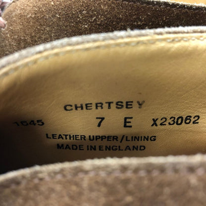 クロケット&ジョーンズ チャッカブーツ チャートシー スエード ライトブラウン メンズ サイズUK7E CROCKETT&JONES CHERTSEY ブーツ 約25.5cm【LA】【中古】