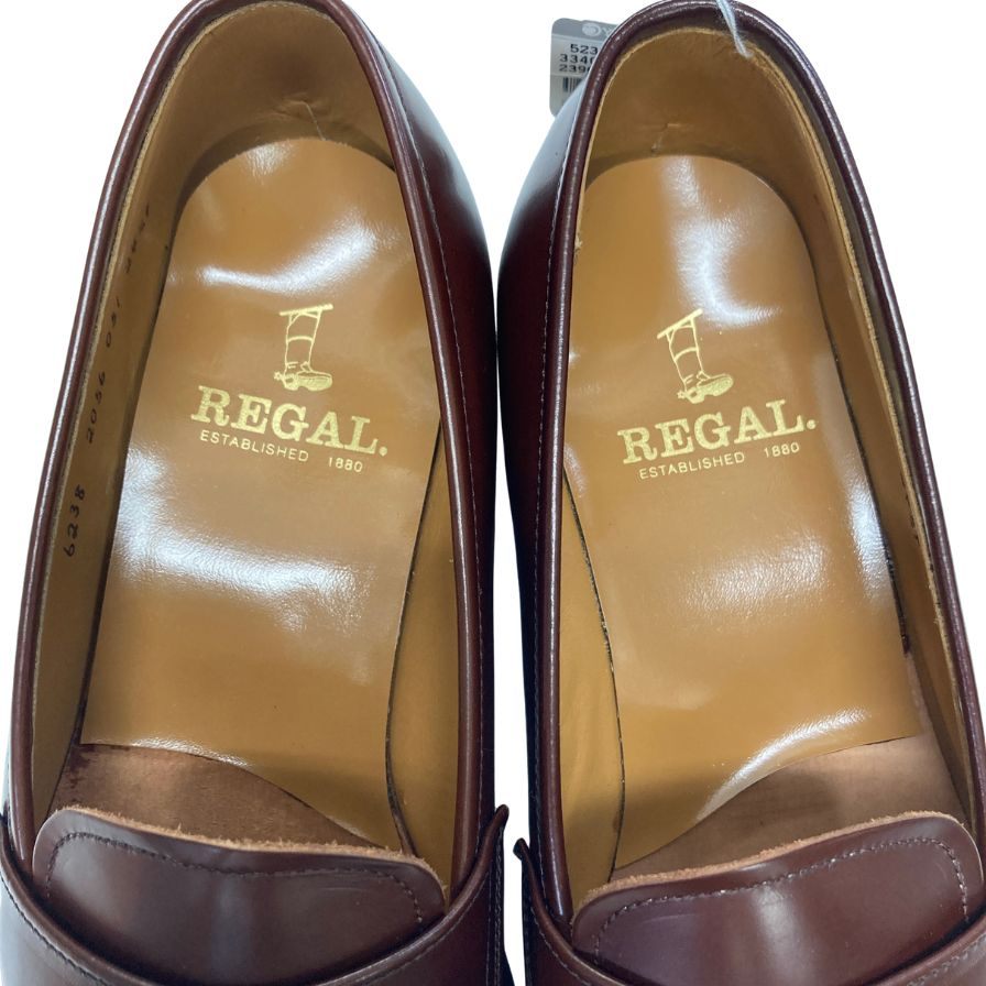 リーガル コインローファー 2056 レザー ブラウン サイズ24.5 REGAL 約24.5cm【AFD7】