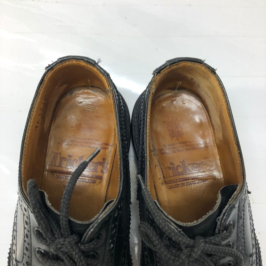 トリッカーズ L5679 アン ウイングチップ カーフ ブラック UK5 レディース Tricker's ANNE 約22.5cm【AFD1】