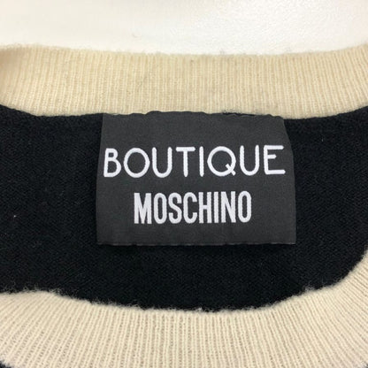 美品◆ブティック モスキーノ セーター トップス レディース サイズL ブラック BOUTIQUE MOSCHINO 【AFB7】
