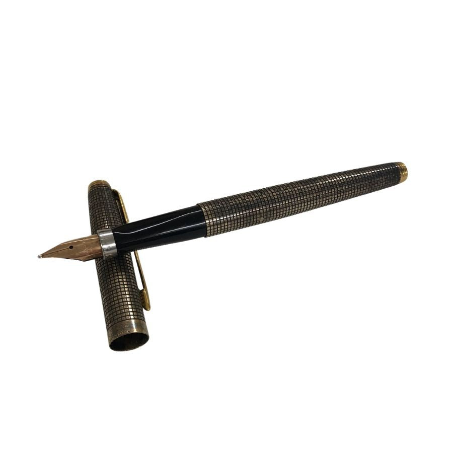 パーカー 万年筆 スターリングシルバー シズレ ペン先14K 格子柄 PARKER【AFI4】