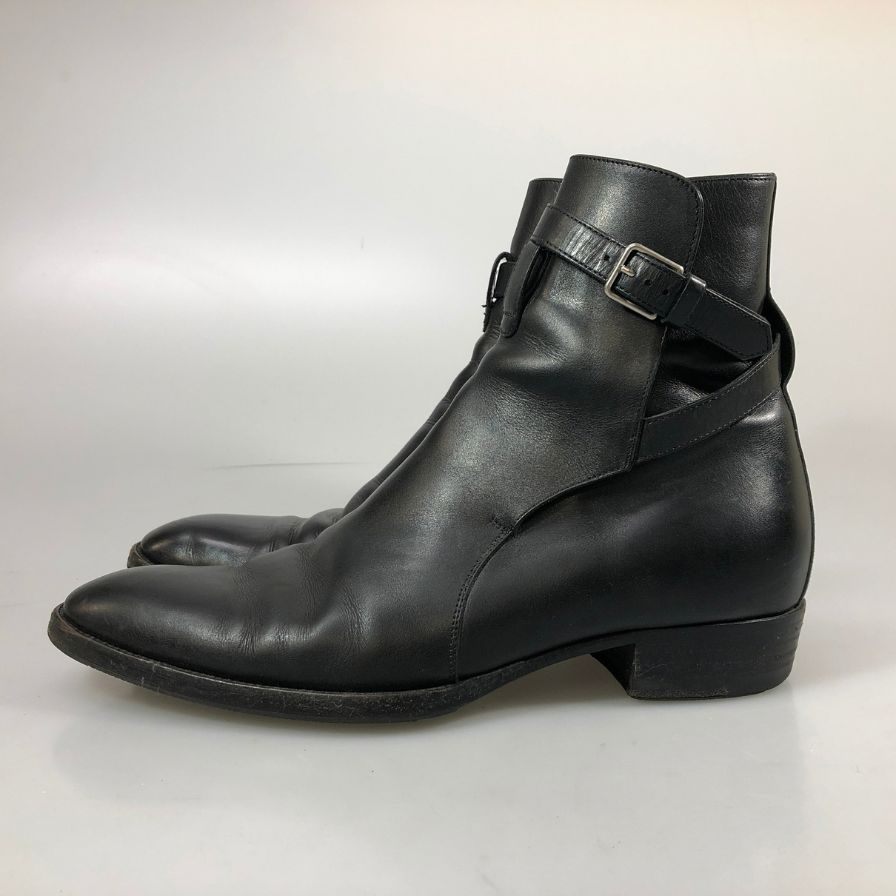 サンローラン ジョッパーブーツ 443200 エディ期 カーフ ブラック サイズ42 メンズ SAINT LAURENT 約27.0cm【AFC47】